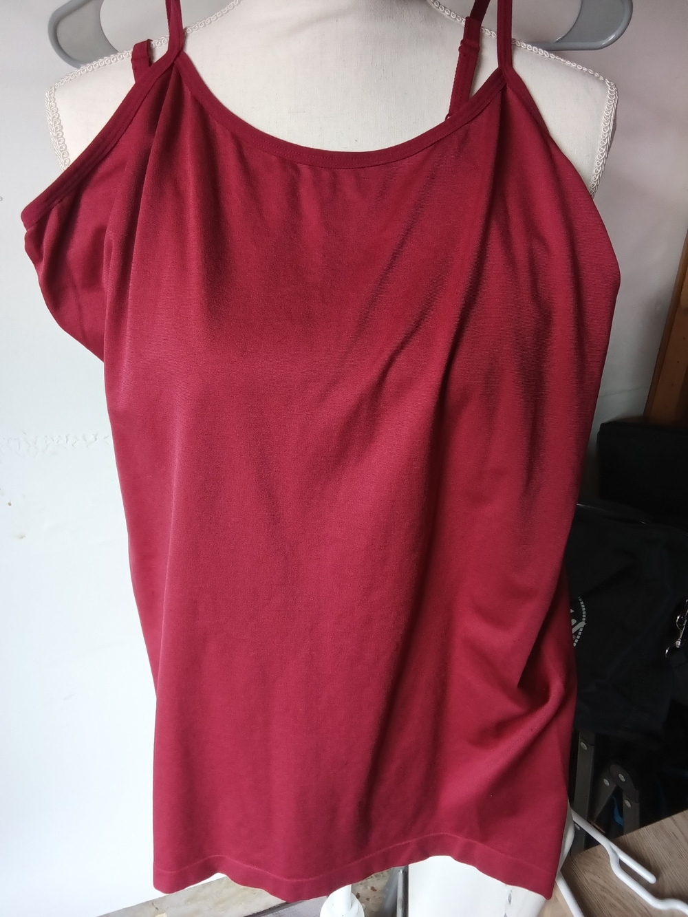 Massini Wine Red Spaghetti Strap Camisole